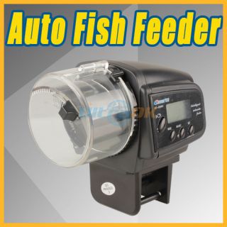 Automatic Auto Aquarium Tank FLAKE PELLET Fish Food Feeder With LCD 