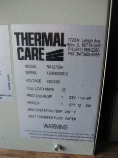 RA127504 Thermal Care Aquatherm Temperature Control Unit TCU 7 5 HP 