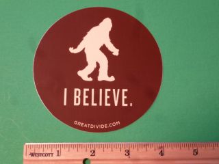 GREAT DIVIDE Brewery YETI Imperial Stout Denver Colorado BEER STICKER