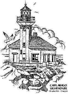 Peddlers Pack Rubber Stamps Cape Arago Lighthouse Stamp