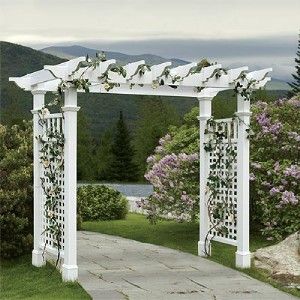 new england style wedding garden arbor trellis wide