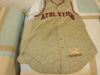 1962 Kansas City Athletics Game Used Flannel Jersey Jim Archer Bobby 