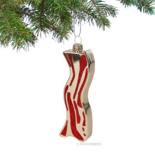 NEW Archie McPhee Bacon Christmas Ornament Glitter Sparkle Tree 