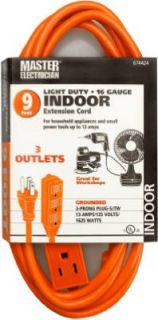   ft 16 3 SJTW Orange 3 Outlet Appliance Cord Power Center 0