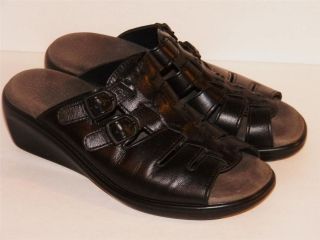 VERY NICE womens SAS tripad comfort tango slide sandals BLACK SZ 8