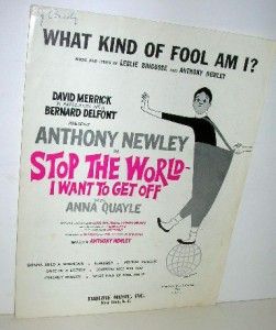 What Kind of Fool An I? Sheet Music Musical Stop the World 1961