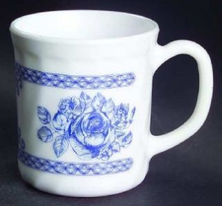 arcopal china honorine blue and white mug cup