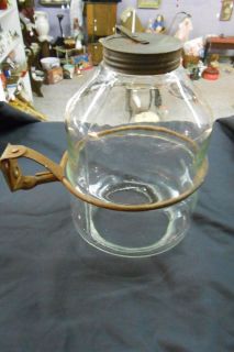 Antique Hoosier Cabinet Canister Glass Jar Flour Dispenser Rolling Pin 