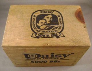 Daisy BB Gun Ammo Chest Wood BB Box 5000 BBs Unopened