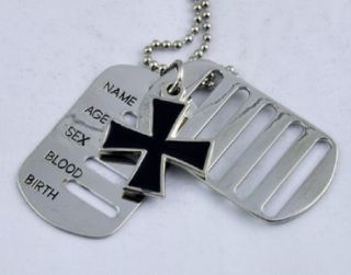 Black Iron Cross Necklace Heavy Metal WWII Death Rock