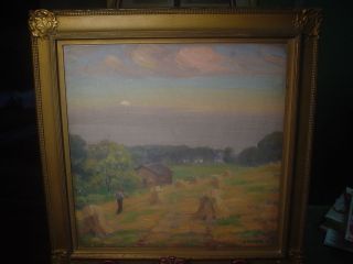 ANTONIN STERBA 1875 1963 OIL PAINTING TITLE STUDY FOR HARVESTING 