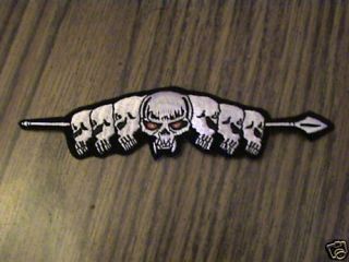Skulls Arrow Motorcycle Rock Roll Gothic Music Patch