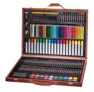 Art 101 173 Piece Wood Art Set Drawing Painting Colors Pencils Crayons 