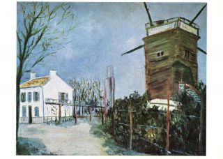 Mill at Sannois by Maurice Utrillo Unused Postcard