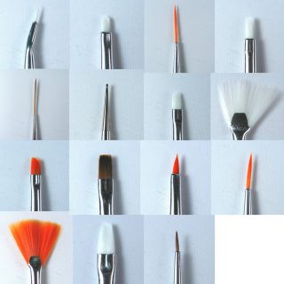 15 Pcs Set Nail Art Paint Dot Draw Pen Brush for UV Gel DIY Decoration 