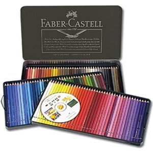   CASTELL Metal Tin w 120 Polychromos Colored Pencils Art Drawing 110011