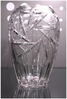art deco ere crystal vase german original nice antique designclassic 