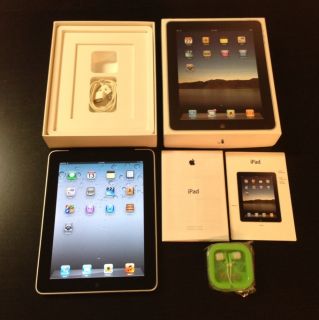 Apple iPad 1st Generation 64GB Wifi 3G AT T BLK EXCELLENT CONDITION