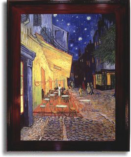 van gogh cafe terrace at night framed canvas art product description 