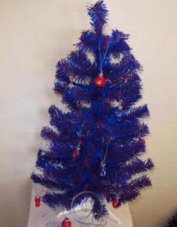 Kansas Jayhawks KU 2 Foot Mini Artificial Christmas Tree w 12 