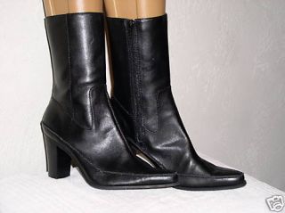 Sz 6 1 2 M Womens Apt 9 Black Mid Calf Boots REDUCED