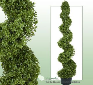 one pre potted 5 artificial boxwood topiary tree outdoor plant