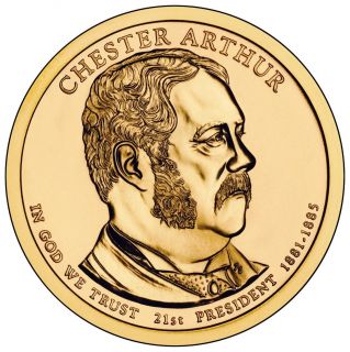 2012 BU Chester A Arthur Presidential Dollar