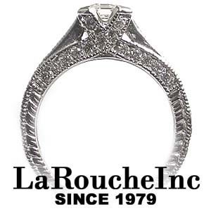 22 HSI1 Ascher Asscher Cut Diamond Engagement Ring WG
