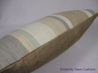18  Laura Ashley Awning Stripe Eau de Nil Linen Fabric Scatter 