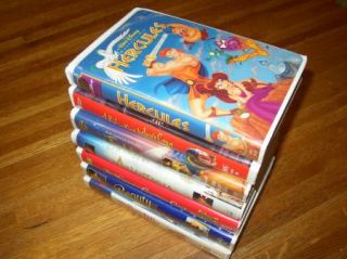 Disney WB Fox Kids VHS Tapes Movies Anastasia Hercules Muppets 