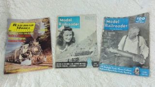 1948 OCT AND AUGUST MODEL RAILROADER MAGAZINES & 1972 MAY RR MODEL 