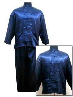 Suit Of Noblest Chinese Traditional Man Kung fu Clothing Blue