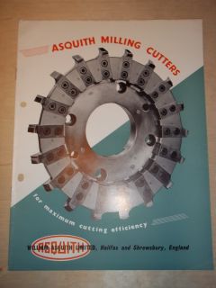 Vtg William Asquith Catalog Milling Cutters Machine