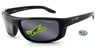 New $130 Arnette So Easy Polarized Sunglasses Gloss Black Polar Grey 