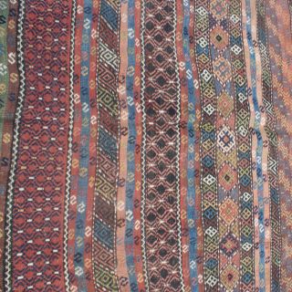 hand made area rug origin persia design kilim quchan material wool red 