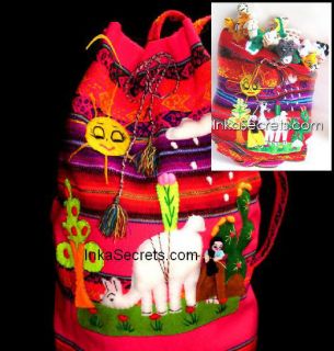 New 100ArpilleraHandbag Backpack for Children Free 50 Finger Puppets 