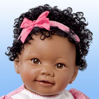 Ashton Drake Lifelike African American Baby Girl Doll with Musical 