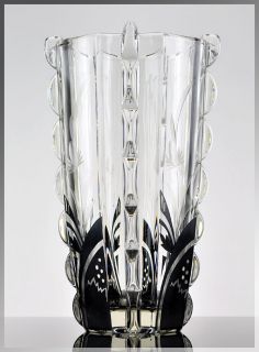   Stunning 1930s Bohemian Art Deco Huge Glass Vase by Karel Palda