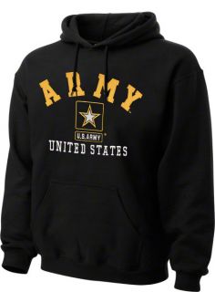 Army Black Knights Black Military Hooded Sweatshirt