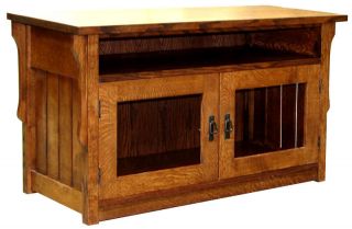 Arts Crafts Mission Style Furniture TV Media Console Table 
