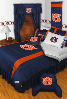 New NCAA Auburn College Tigers Twin Bed Comforter Set