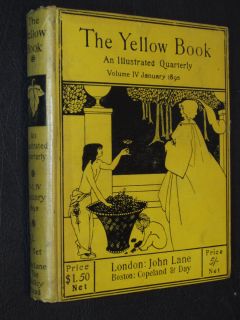THE YELLOW BOOK VOL 4 1895 AUBREY BEARDSLEY BEERBOHM SICKERT ART 
