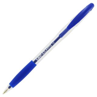 BIC Atlantis Ballpoint Stick Pen, Blue Ink, Medium Point, Dozen, 1.2mm 