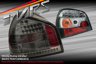 Black Altezza LED Tail Lights for AUDI A3 S3 96 02 ABT