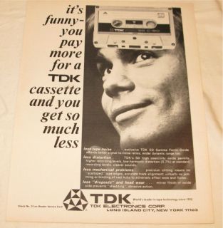 Vintage TDK SD C 90 Blank Audio Cassette Tape Print Ad
