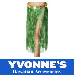 Hawaiian Green Grass Hula Skirt Fancy Dress Costume