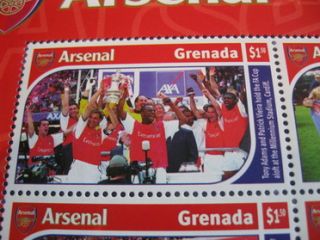 Arsenal FC Stamps Double 2002 Emirates Highbury Jack Wilshere Wenger 