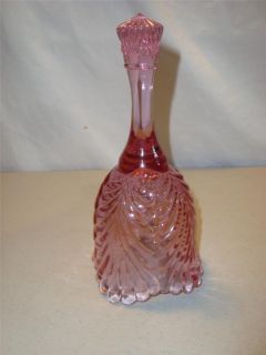 Beautiful Vintage Cranberry Art Glass Bell