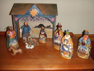 Jim Shore 10 Pce Full Size Nativity Set with Creche
