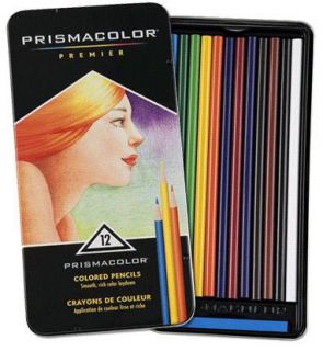 Prismacolor Premier Color Pencil Assorted Tin Case Set 12
